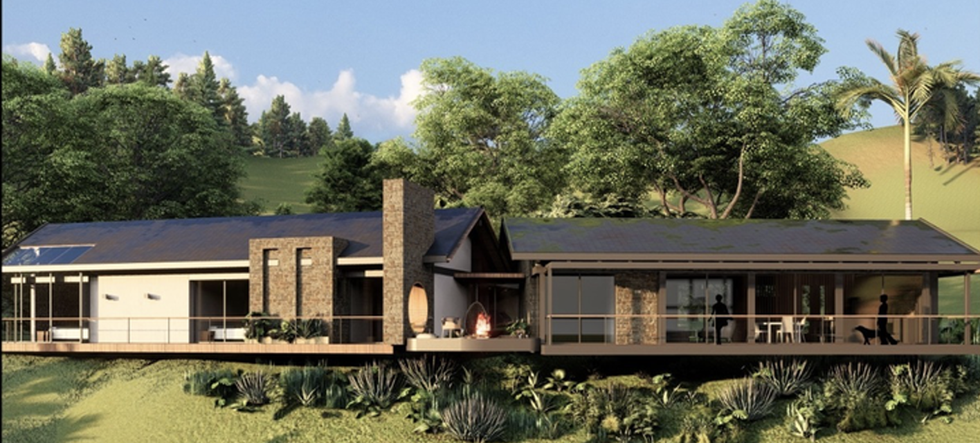 El Tonal villa set into the green hillside of Guatapé